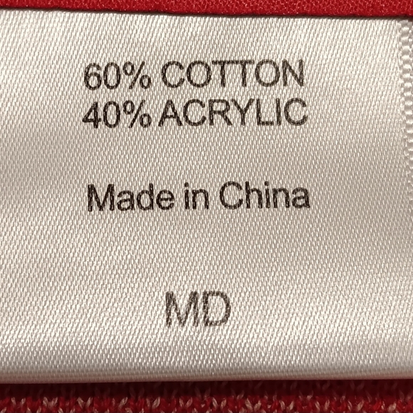 Budweiser Sweater King Of Beers Logo Red Cotton/Acrylic Crew Neck Men's SzMedium - Picture 7 of 9